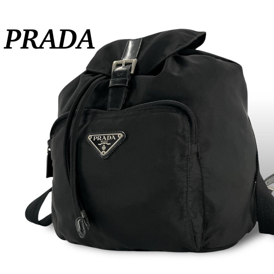 バッグ PRADA TESSUTO NYLON DRAWSTRING BAG PACK Vintage Black Prada Nylon Tessuto Drawstring Backpack – For