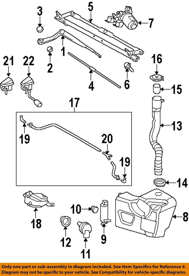 Elevación limpiaparabrisas delantera usada se adapta a: Land Rover Lr3 2008 grado delantero delantero Foto 3 de 4