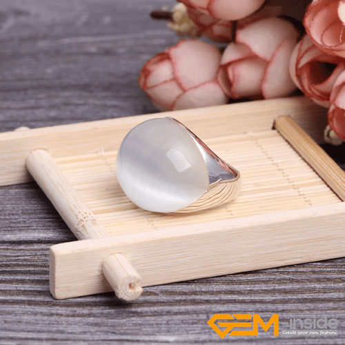 19x25mm Oval Gemstone Beads Tibetan Silver Marcasite Fashion Jewelry Ring #7-#9 - Picture 40 of 45