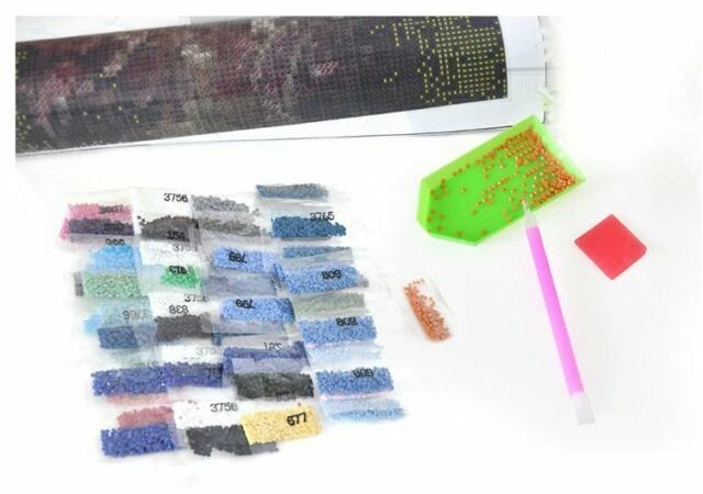 KIT LOISIRS CRÉATIFS BRODERIE PHOTO PERSONNALISE MOSAÏQUE 5D DIAMANT 3D TOILE - Photo 2/4