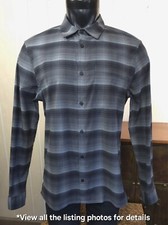 Lululemon Masons Peak Flannel Shirt Men's Sz L Black Shadow Gray Plaid