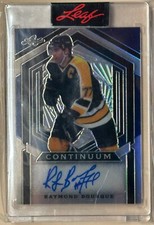 2023 Ray Bourque auto true 1/25 Blue Prizm Vinyl  Super Prismatic Leaf Continuum
