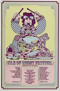 Isle Of Wight Festival Concert Poster 1970 Music Concert Poster Art Ebay