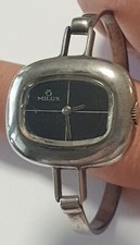 Vintage Milus Armbanduhr aus 800er Silber o.Nr. Handaufzug Spangenband  25gr.