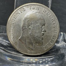 2 Mark 1876 F,Silber Münze, Karl  König Von Württemberg, Dt. Reich