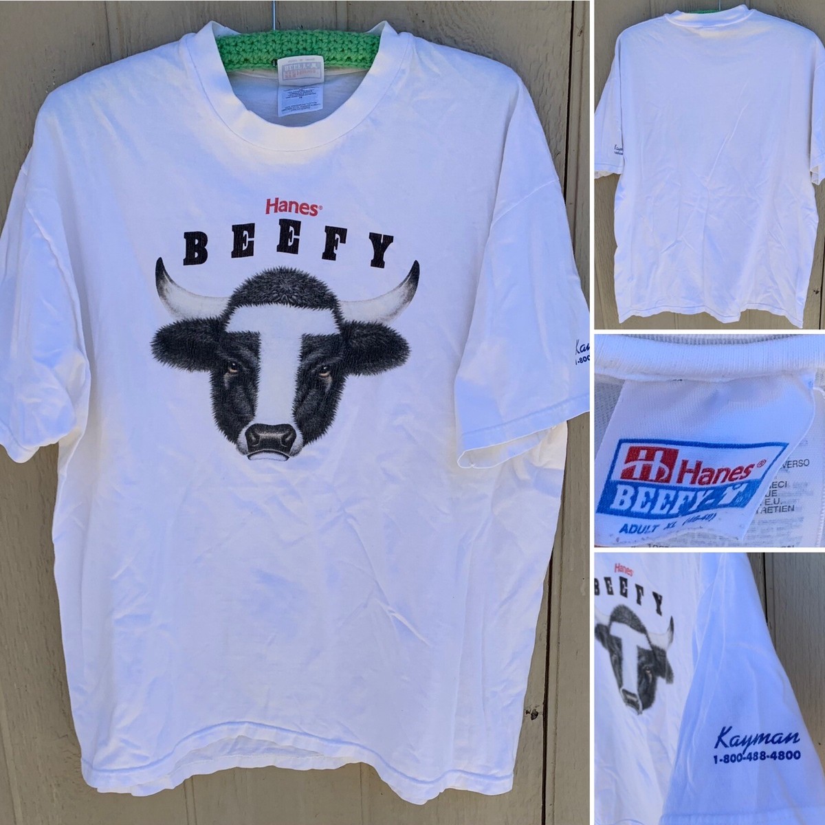 Inspiration サイケ　Tシャツ　Vintage Hanes Beefy vintage Hanes BEEFY T t-shirt cow bull steer graphics adult