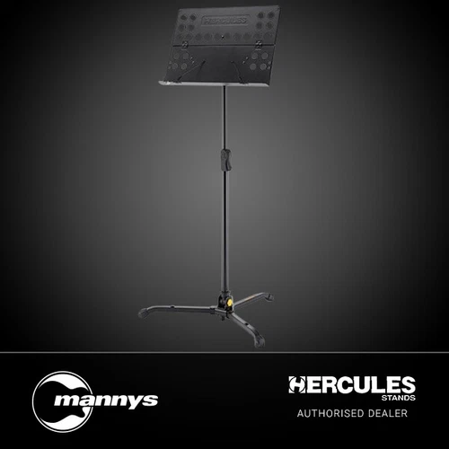 Hercules BS311B Tripod Orchestra Music Stand w/ Perforated Foldable Desk - Picture 1 of 3