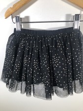 Girls Toddler OshKosh B'gosh Tulle Glitter Tutu Black  Gold Skirt 12-18 Months