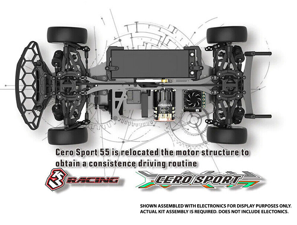 Precision-Crafted 3RACING 1/10 Cero Sport 55 Touring Car Kit Precision-Crafted 3RACING 1/10 Cero Sport 55 Touring Car Kit