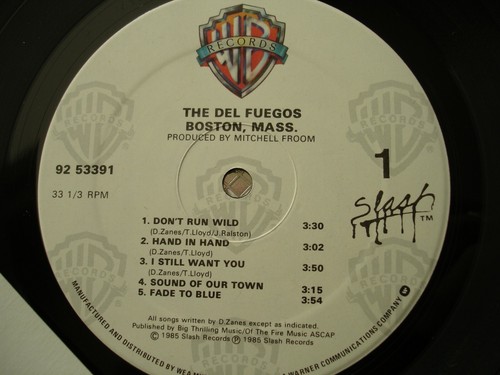 The Del Fuegos ~ Boston, Mass. ~ Vintage IMPORT LP Slash – 92 53391 - Picture 2 of 7