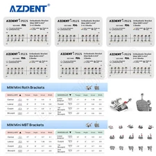 Dental Orthodontic Metal Brackets Braces Mini/Standard Roth/MBT .022 Hooks 345