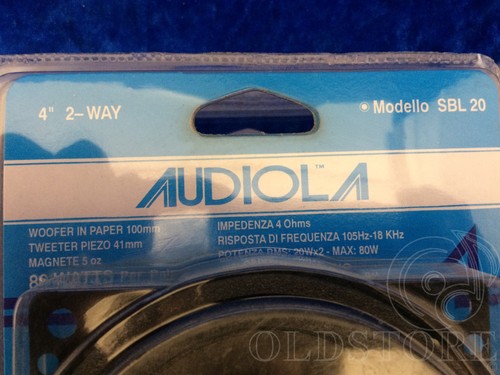 ►AUDIOLA SBL 20◄COPPIA 2VIE ALTOPARLANTI AUTO COASSIALI 100mm 80W 4ohm 10cm - Foto 3 di 11