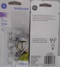 Lot of 24 GE Lighting Landscape 4 Watt 12 Volt Wedge Base T5 Bulbs