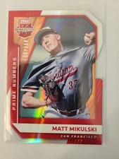 Matt Mikulski Prime Numbers C Die Cut 136/204 2021 Panini Elite Extra Edition