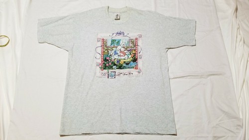 Vintage 1990er XL T-Shirt ""LOVE"" DEBBIE KINGSTON Hase Kaninchen Familie - Bild 2 von 10