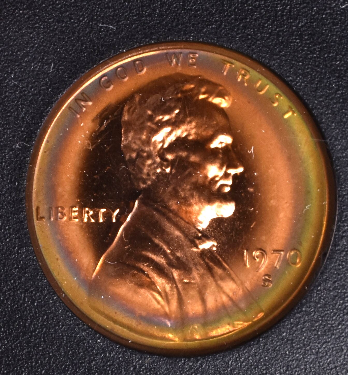 1970 U.S. Mint 5 Coin Proof Set - Nicely Toned Lincoln Penny!!!