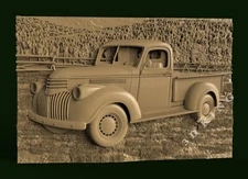 STL 3D Model OLD PICKUP for CNC ROUTER 3D Printer MILL Engraver Carving Aspire