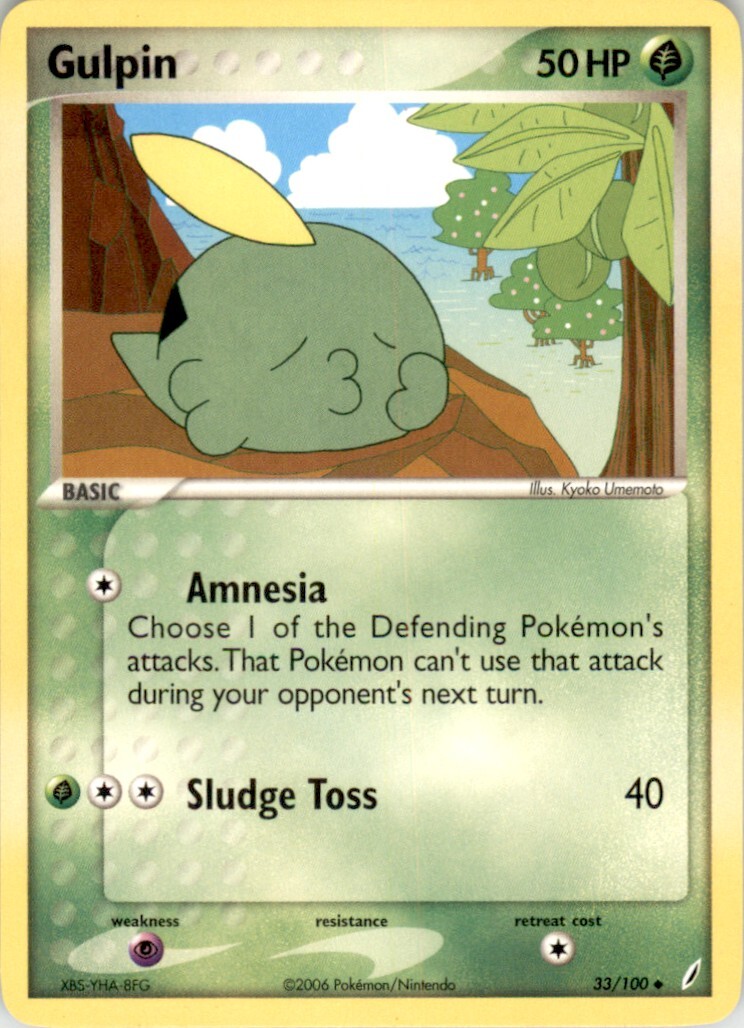 2006 Pokemon EX - Crystal Guardians #33 Gulpin NM-MT