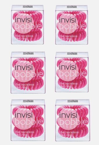 (6) Invisibobble Traceless Hair Ring Pink (3 Hair Rings Each Box) Gift - Afbeelding 1 van 6