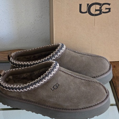 NEU KINDER UNISEX GRÖSSE 1 HICKORY UGG TAZZ WILDLEDER WOLLE LAMMFELL HAUSSCHUHE 1143776K