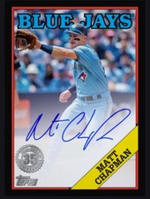 Topps Bunt 1988 2023 Matt Chapman Black Refractor Autograph Digital Card