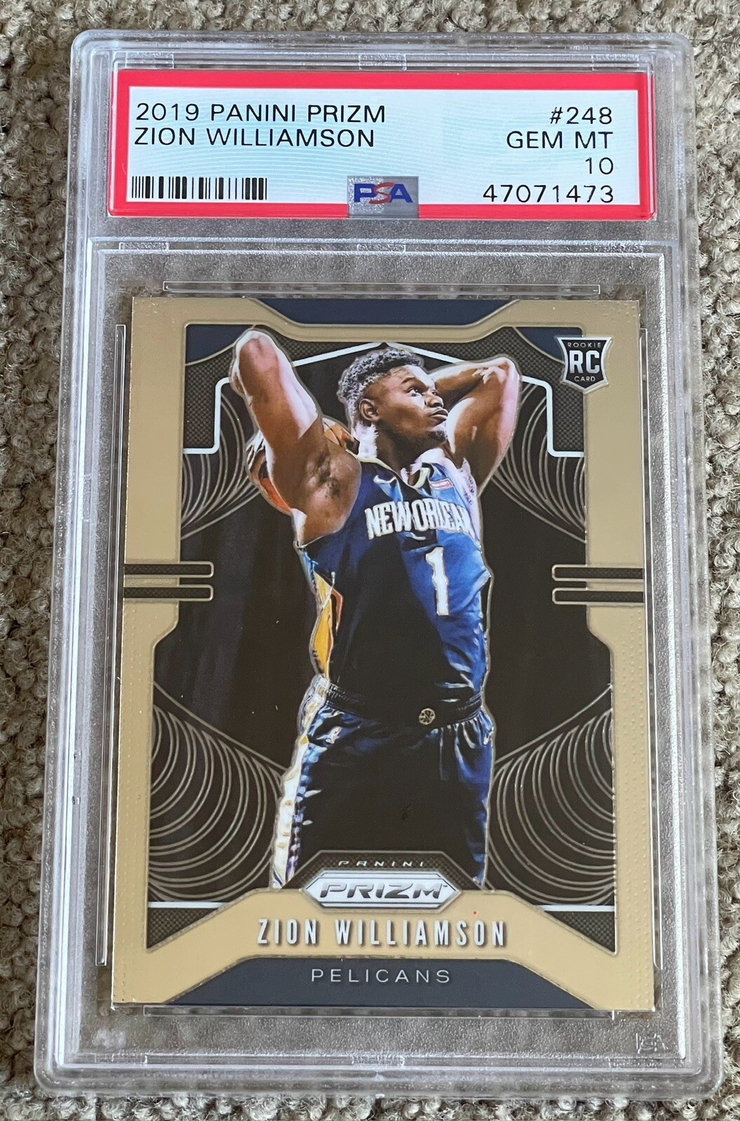 2019 Panini Prizm Zion Williamson PSA 10 Rookie #248 GEM MT 10