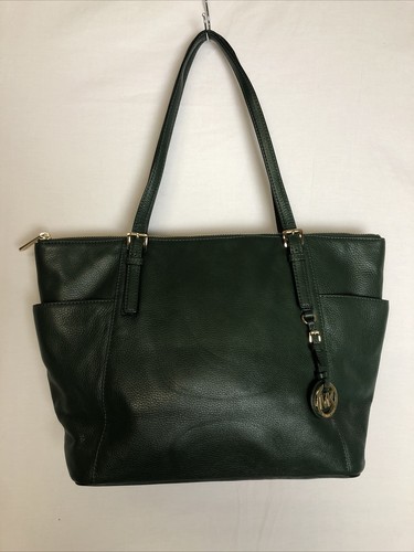 Michael Kors Jet Set mittlere Kieselleder Schultertasche Arbeitstasche Geldbörse grün