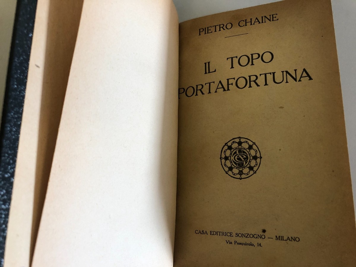 Libro Il topo portafortuna Pietro Chaine prima edizione italiana