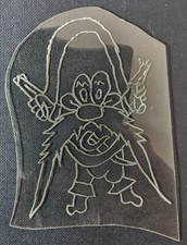 1970's ORIGINAL, Traditional, Vintage, Acetate Tattoo Stencil Yosemite Sam