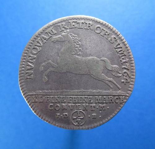 GERMANY WOLFENBUTTEL 1/3 THALER 1764 KARL I SILVER KM 972 #3065# - Picture 2 of 3