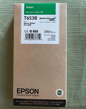 Genuine Epson T653B SEALED 200 ML Green Ink Cartridge for Stylus Pro 4900