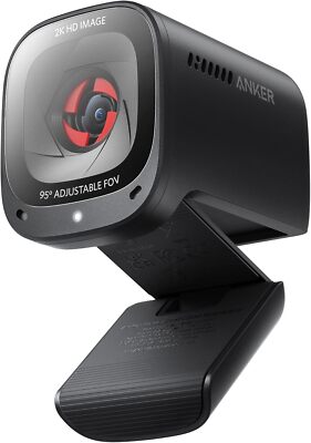 Anker PowerConf C200 2K Webcam w/ AI-Noise Canceling Mic Built-In Privacy Cover