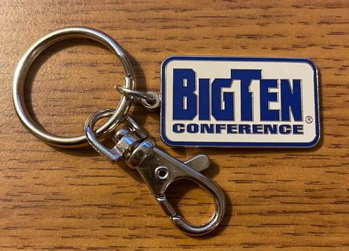 BIG TEN 10 CONFERENCE METAL KEY RING, NEW