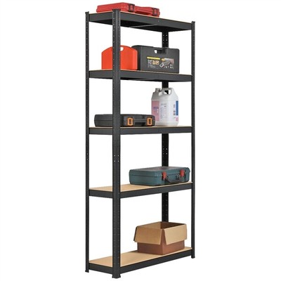 5-Tier Heavy Duty Storage Rack - 71" Tall, Powder Coated Steel & MDF Boards, 110x45cm Shelves, For Garage, Warehouse, Commercial Use