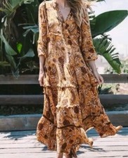 SPELL & THE GYPSY COLLECTIVE Etienne Maxi Gown Boho Dress Size S SP2