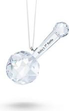 Swarovski Baby's first Rattle Ornament 5492220 New in Box Authentic
