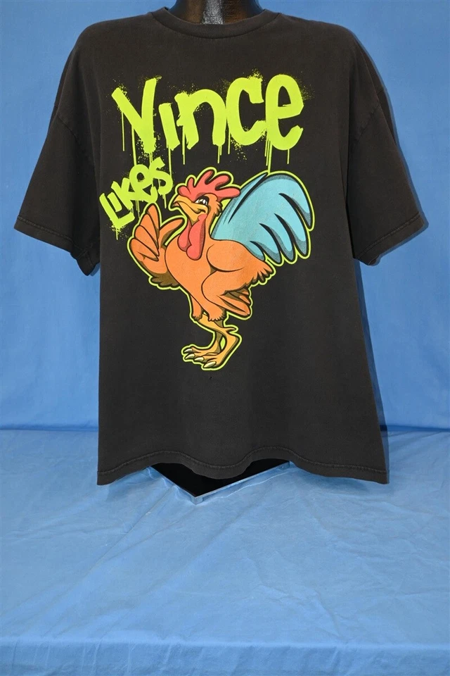 Y2K 2006 VINCE MCMAHON LIKES C*CK DISTRESSED DX WWF t-shirt WRESTLING 3XL - Image 2 of 4