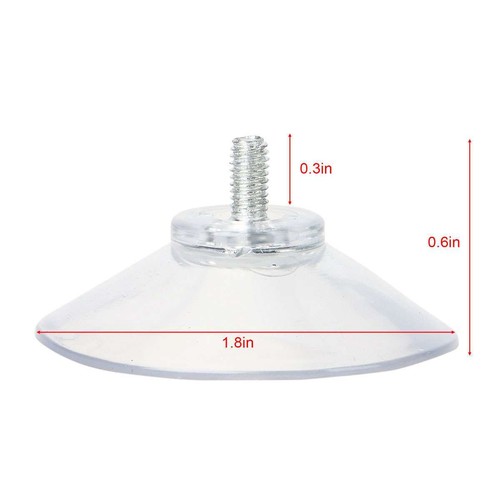 20 Stück Starke Saugnäpfe mit M4 Schraubstange Rändelhaken Klar Küche Glas - Bild 5 von 11
