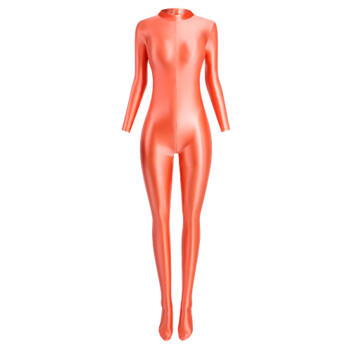 Body donna sexy lucido Unitard tuta senza cavallo pezzo unico body Zentai - Foto 19 di 33