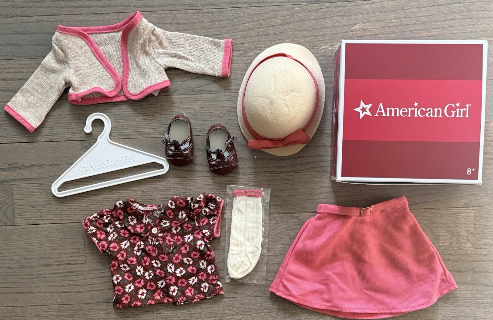 NEW American Girl Doll Kit&rsquo;s 2017 Retired School Skirt Set w/ Box