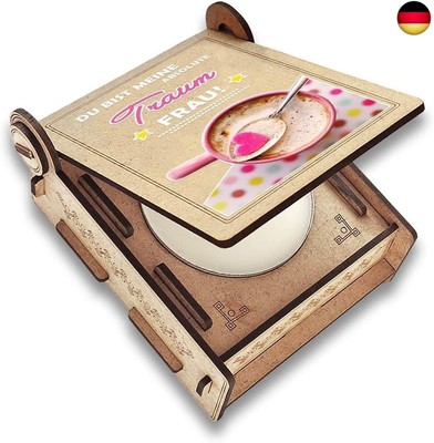 Candle IN THE BOX Traumfrau, Ich liebe Dich Geschenk für sie, Deko Kerze mit 