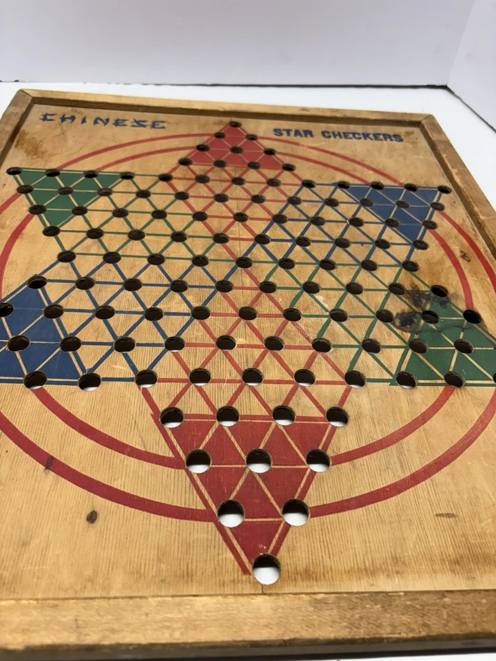 Vintage Milton Bradley #4180  Chinese Checkers Board Star Checkers Board Only - Image 4 of 4