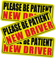 3PCS New Driver Magnet for Car, Please Be Patient New Driver Stickers Magnetic S