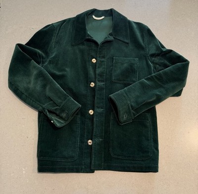 De Bonne Facture Green Corduroy Chore Jacket Men s Size 50 Made In France