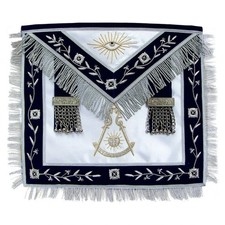 Masonic Regalia Blue Lodge Past Master Apron Hand Embroidery