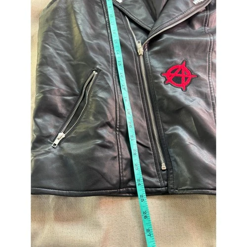 Marvel Spider-Man Across The Spider-Verse Spider-Punk Faux Leather Vest Mens MD image 10