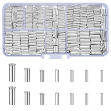650 Pcs 7 Sizes Wire Ferrules Kit, Tinned Copper Crimp Connectors, Silver