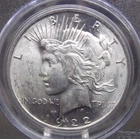 1922 "P" Peace SILVER Dollar $1 PCGS MS63 #100 Uncirculated BU Unc ECC&C, Inc.