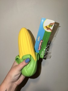 Sunny Days Foam Corn Cob Squeezable Stress Reliever, Yellow/Green