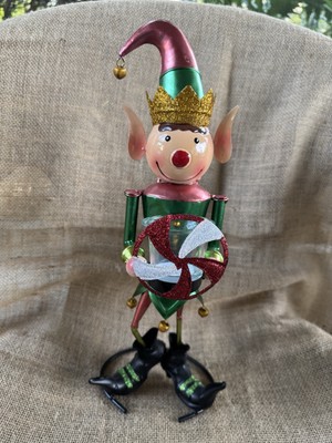 Pier 1 Imports Bobble, Head, Elf, Holding Tea Light